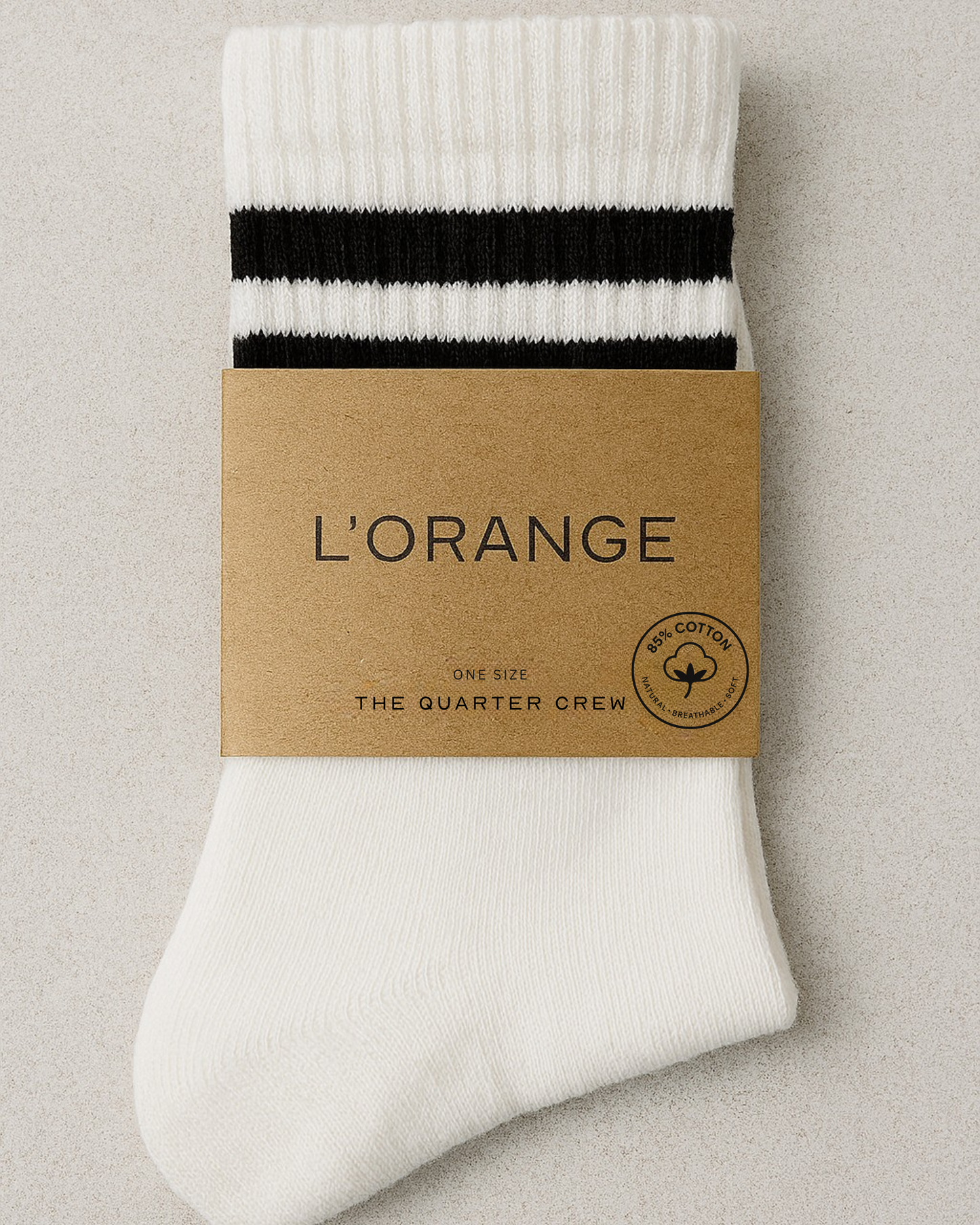 The Quarter Crew — Vintage Athletic Sock (The Black and White Collection, 4 Pack)